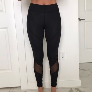 Black mesh leggings